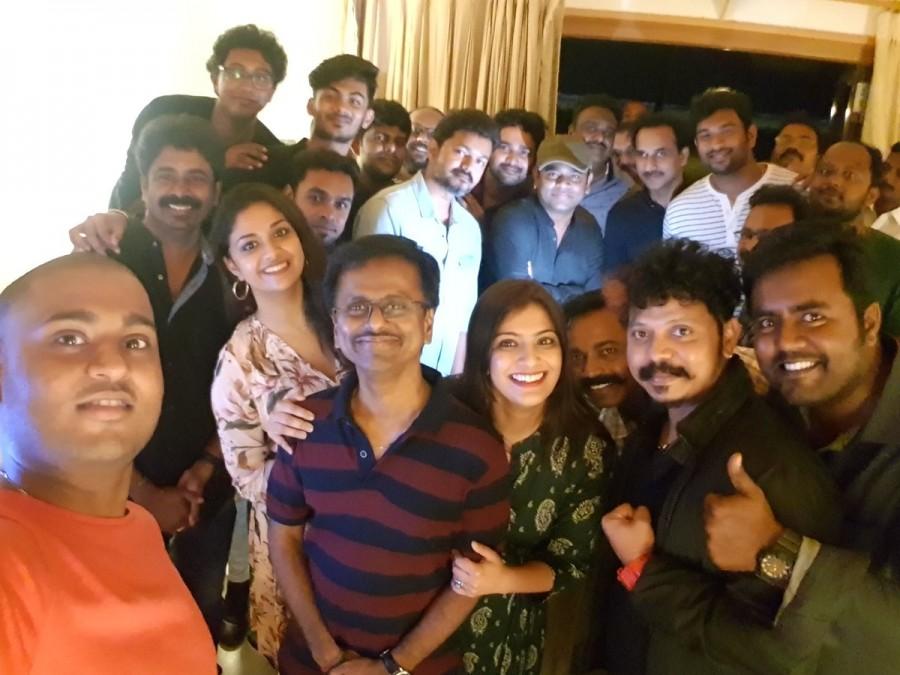 Thalapathy Vijay, Keerthy Suresh, Varalaxmi, AR Murugadoss, AR Rahman Sarkar success party,Sarkar success party pics,Sarkar success party images,Sarkar success party stills,Sarkar success party pictures,Thalapathy Vijay,Keerthy Suresh,Varalaxmi Sarathkumar,AR Murugadoss,AR Rahman,Lyricist Vivek