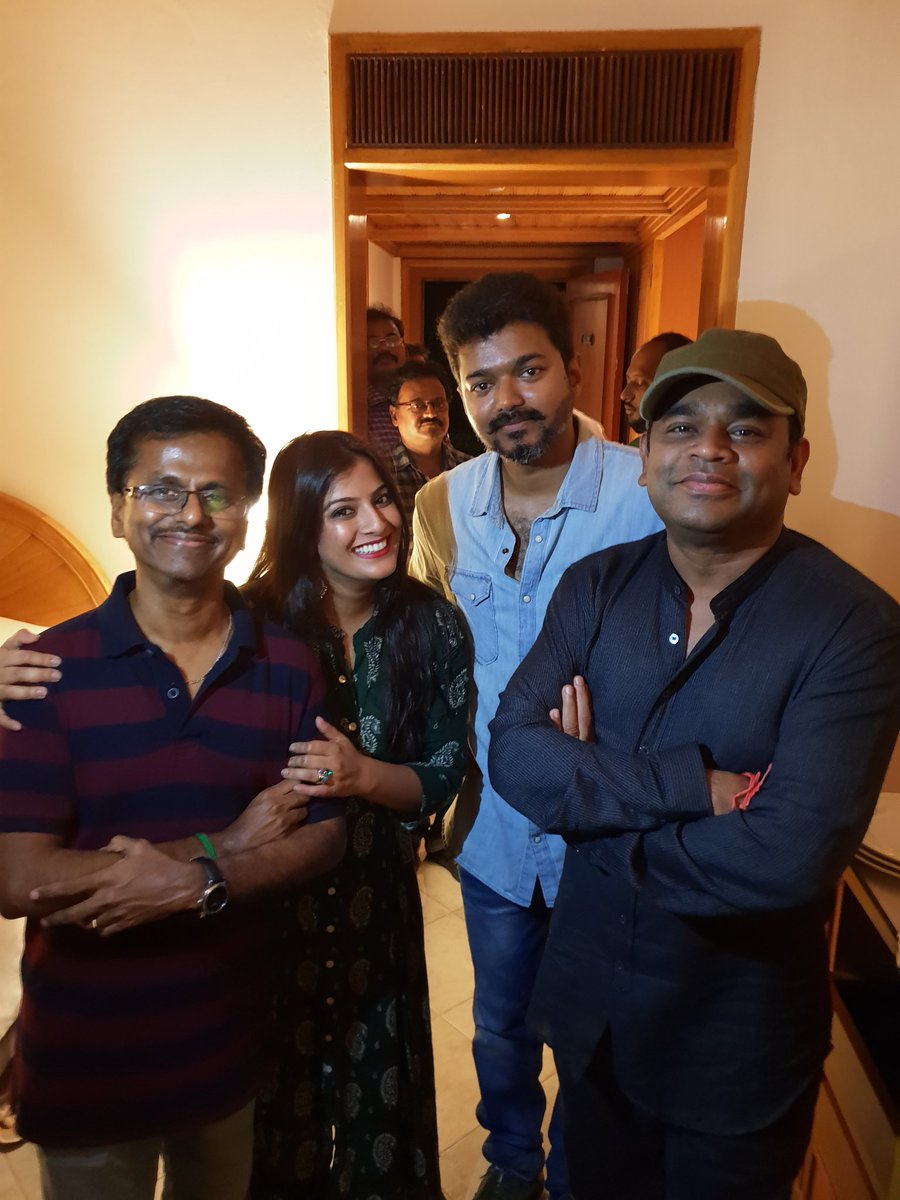 Thalapathy Vijay, Keerthy Suresh, Varalaxmi, AR Murugadoss, AR Rahman Sarkar success party,Sarkar success party pics,Sarkar success party images,Sarkar success party stills,Sarkar success party pictures,Thalapathy Vijay,Keerthy Suresh,Varalaxmi Sarathkumar,AR Murugadoss,AR Rahman,Lyricist Vivek