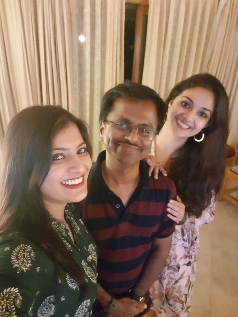 Varalaxmi Sarathkumar with Keerthy Suresh and AR Murugadoss Sarkar success party,Sarkar success party pics,Sarkar success party images,Sarkar success party stills,Sarkar success party pictures,Thalapathy Vijay,Keerthy Suresh,Varalaxmi Sarathkumar,AR Murugadoss,AR Rahman,Lyricist Vivek