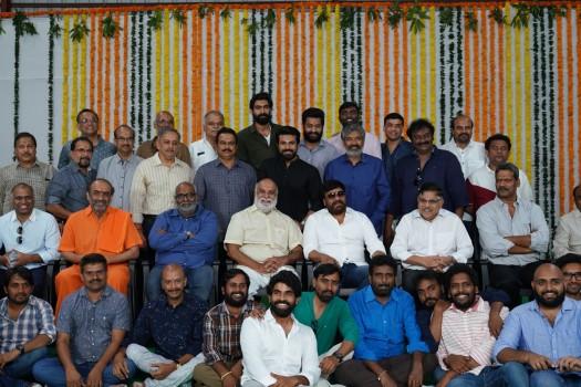 Prabhas, Chiranjeevi, Ram Charan, Jr NTR, Rana Daggubati and others attend SS Rajamouli's RRR movie launch