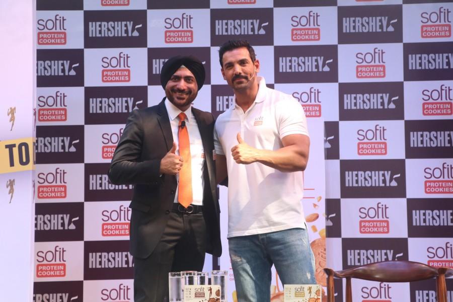 Sofit Protein Cookies Launched By John Abraham Bollywood,Bollywood latest,Bollywood Updates,Hershey India,Sofit By Hersheys,John Abraham,John Abraham Sofit,Bollywood Actor John Abraham