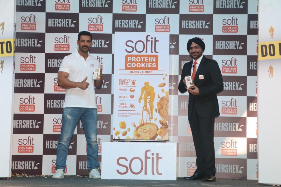 Sofit Protein Cookies Launched By John Abraham Bollywood,Bollywood latest,Bollywood Updates,Hershey India,Sofit By Hersheys,John Abraham,John Abraham Sofit,Bollywood Actor John Abraham