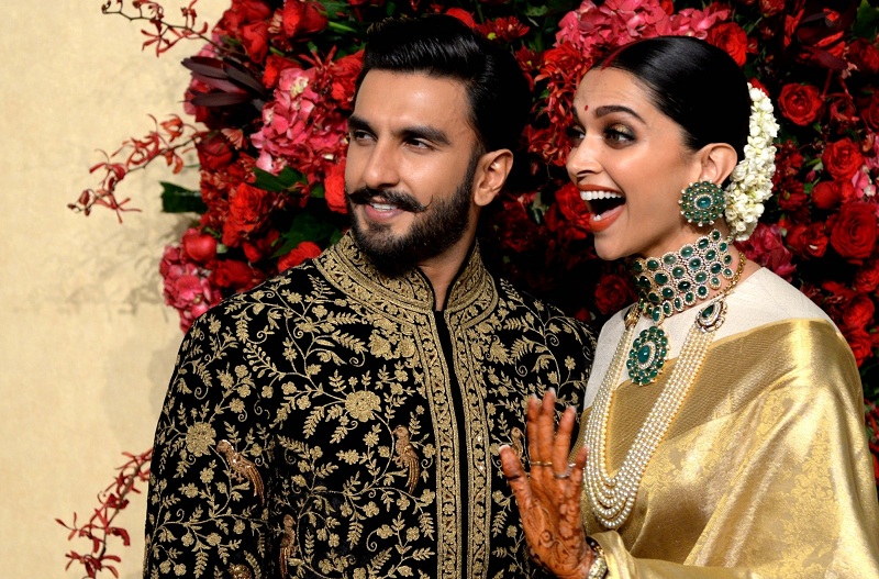 Ranveer Singh and Deepika Padukone at The Leela Deepika Padukone,DeepVeer,DeepVeer wedding reception,DeepVeer Ki Shadi,Deepika Ranveer,deepika padukone ranveer singh,Bangalore,The Leela Palace