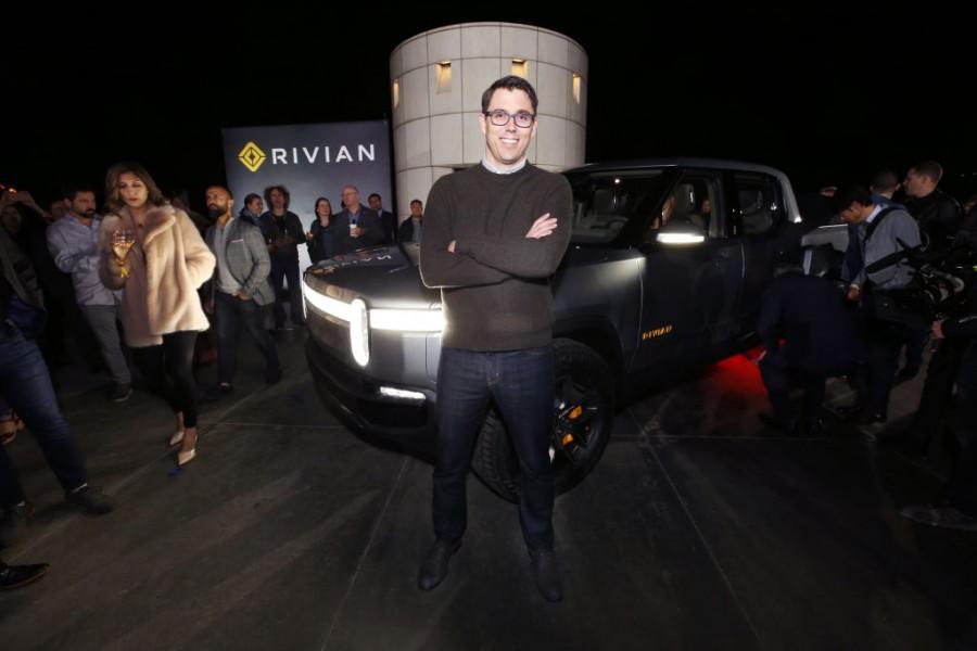 Rivian R1T Rivian,All-Electric,Electric Pickup Truck,R1T,LA Auto Show,Rivian CEO RJ Scaringe,RJ Scaringe,Griffith Observatory,Los Angeles