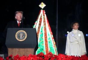 President Donald Trump,President Donald Trump Christmas,White house christmas,White House Christmas tree,Melania Trump,Washington,National Christmas Tree