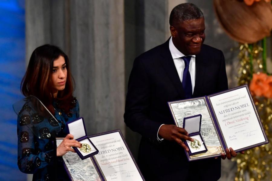 2018 Nobel Peace Prize Denis Mukwege,Nadia Murad,Nobel Prize,Nobel peace Prize,nobel,Nobel laureate,Nobel Prize Winner,Nobel laureate nadia murad