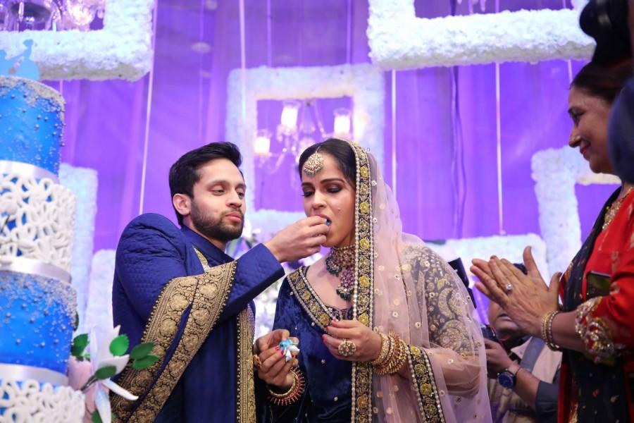 Saina Nehwal - Parupalli Kashyap wedding Saina Nehwal,saina nehwal wedding photos,Parupalli Kashyap,Parupalli Kashyap wedding,Hyderabad,nagarjuna akkineni,nagarjuna,Nagarjuna wife Amala,K.Kavitha,saina nehwal badminton