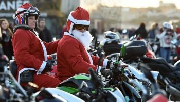 Biker Santa,Santa Claus,santa claus in real life,Santa Bikers,Bikers,Yamaha,Harley Davidson,Christmas 2018,christmas celebrations