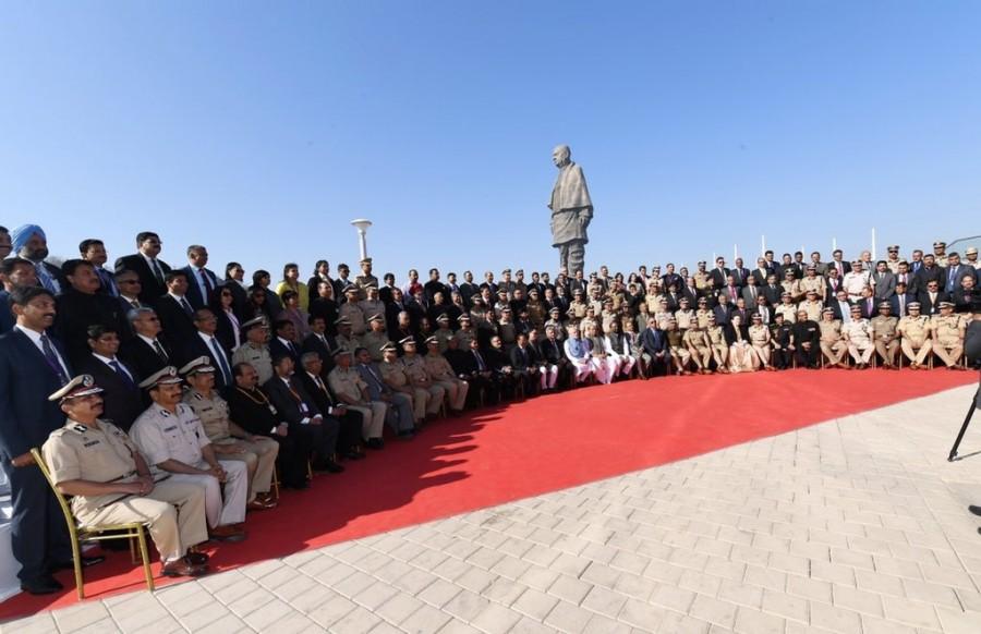 Prime Minister At The Statue Of Unity Prime Minister Narendra Modi,statue of unity,Laser Show,Kewadia,Statue of Unity height,Statue of Unity India,Statue of Unity sculptor Ram V Sutar,Prime Minister Narendra Modi BJP,Sardar Vallabhbhai Patel,Rajnath Singh