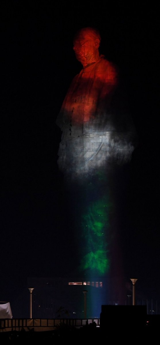 Prime Minister At The Statue Of Unity Prime Minister Narendra Modi,statue of unity,Laser Show,Kewadia,Statue of Unity height,Statue of Unity India,Statue of Unity sculptor Ram V Sutar,Prime Minister Narendra Modi BJP,Sardar Vallabhbhai Patel,Rajnath Singh