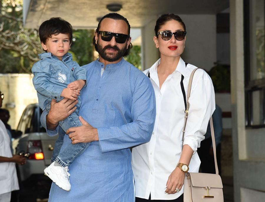 Saif Ali Khan Kareena Kapoor And Ranbir Kapoor At Kapoor Family