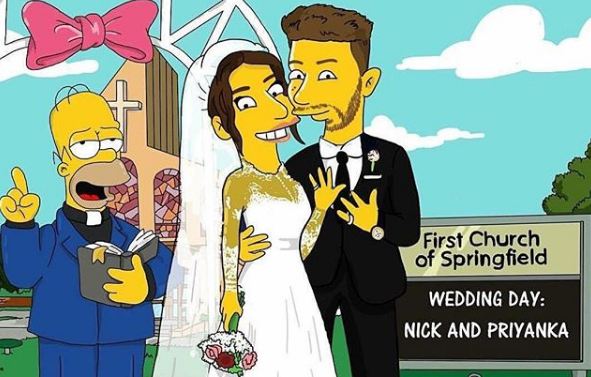 NickYanka Featured On Simpsons Priyanka Chopra,Priyanka Chopra Simpsons,Priyanka Chopra Nick Jonas,Priyanka chopra wedding,Priyanka Chopra nick jonas wedding,nick jonas,Nick Jonas wedding,Nick Jonas wife,Simpsons