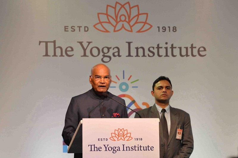 100 Years Of The Yoga Institute President Ram Nath Kovind,President Ram Nath Kovind Tweet,Maharashtra Governor,Chennamaneni Vidyasagar Rao,Devendra Fadnavis,Devendra Fadnavis government,The Yoga Institute,The Yoga Institute 100 years