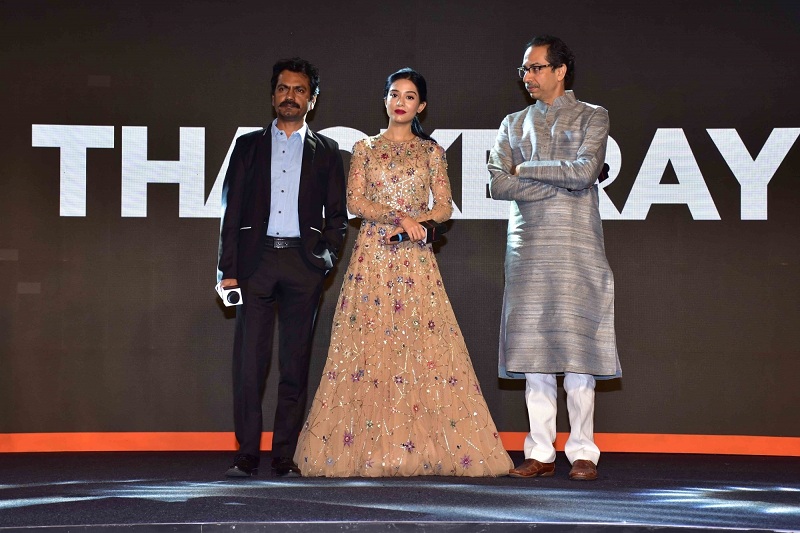 'Thackeray' Music Launch Nawazuddin Siddiqui,Nawazuddin Siddiqui thackeray,Amrita Rao,Shiv Sena,Shiv Sena chief Uddhav Thackeray,shiv sena in maharashtra,Uddhav Thackeray,Thackeray movie,Thackeray music launch