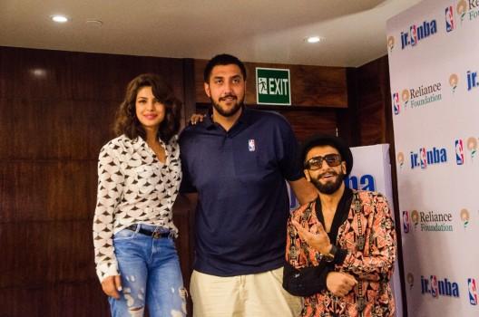 Ranveer Singh, Priyanka Chopra Meets NBA Baller Sim Bhullar