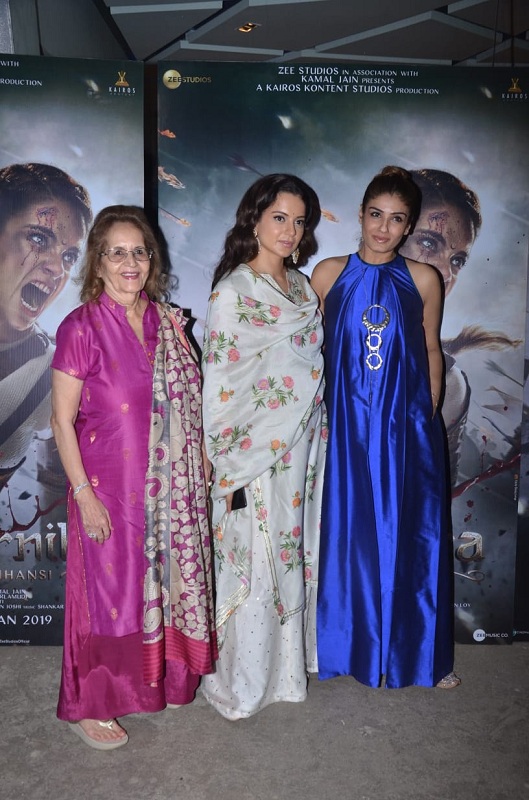 Celebs attend the Special screening of Kangana Ranaut's Manikarnika Kangana Ranaut,Manikarnika,Manikarnika: The Queen of Jhansi,Sadhguru,sadhguru jaggi vasudev,prasoon joshi,shankar mahadevan,Raveena Tandon,nitesh tiwari,Ashwini Iyer Tiwari,ankita lokhande,Rangoli baby boy,rangoli