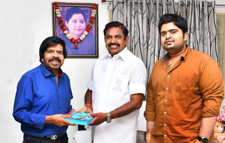 T Rajendar Invites Edappadi K Palaniswami for Kuralarasan's Wedding Kuralarasan,kuralarasan wedding,kuralarasan marriage,kuralarasan wedding pics,tamil celebrity wedding,t rajendar,simbu,simbu brother wedding
