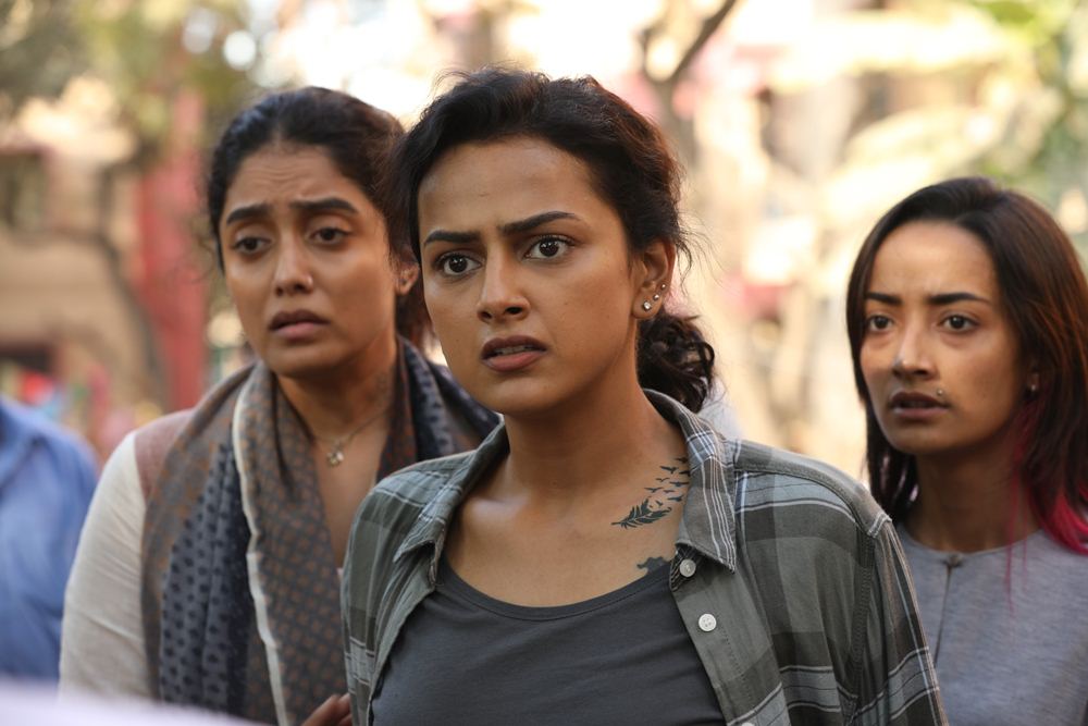 Shraddha Srinath and her co-stars in Nerkonda Paarvai Nerkonda paarvai,nerkonda paarvai photos,nerkonda paarvai movie stills,nerkonda paarvai wallpapers,ner konda paarvai,ajith,ajith kumar,ajith pictures,vidya balan,shraddha srinath