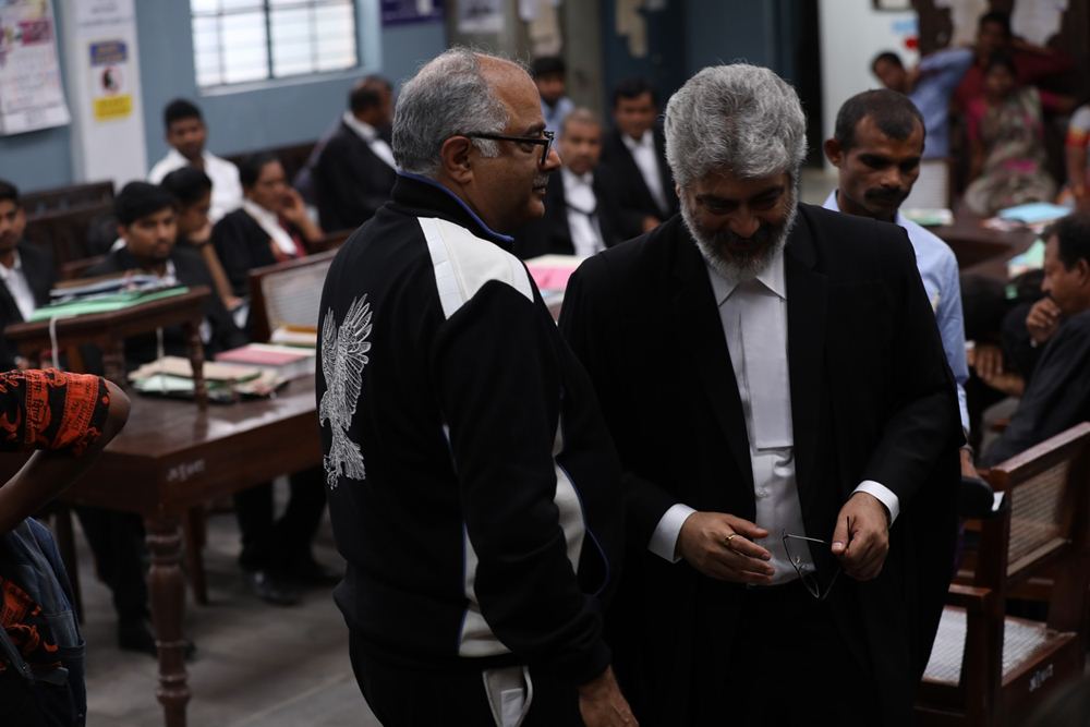 Boney Kapoor with Ajith Nerkonda paarvai,nerkonda paarvai photos,nerkonda paarvai movie stills,nerkonda paarvai wallpapers,ner konda paarvai,ajith,ajith kumar,ajith pictures,vidya balan,shraddha srinath