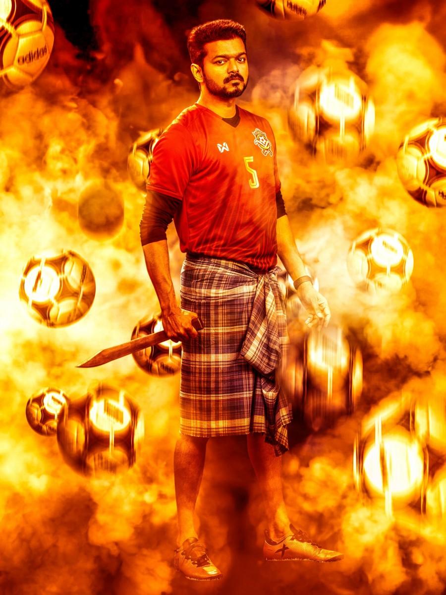 Vijay in Lungi Avatar in Bigil Bigil,bigil movie stills,bigil high quality pictures,bigil hq pics,vijay high quality photos,vijay,thalapathy vijay