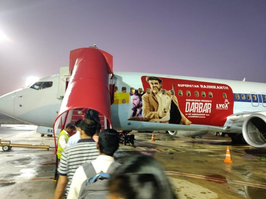 After Kabali, Darbar gets Darbar-themed aircraft Darbar,rajinikanth,rajinikanth darbar flight,darbar flight,darbar promotions,kabali