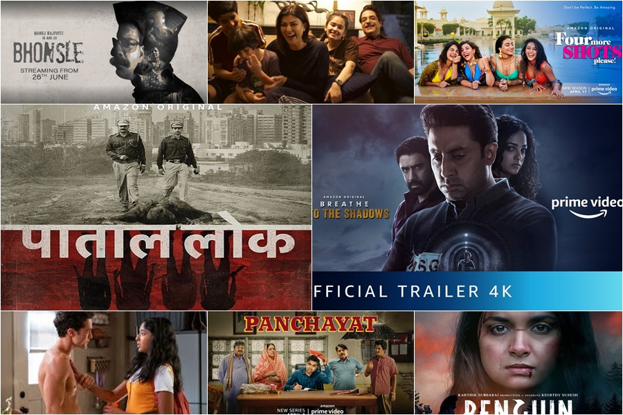 Indian web shows,Indian web series,breathe into the shadows,paatal lok,bhonsle,penguin,band baja baarat,baarish,boo sabki phategi,chaman bahar,panchayat,aarya,never have i ever,jamtara