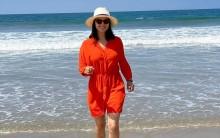Sunny Leone Dons an Orange jumpsuit