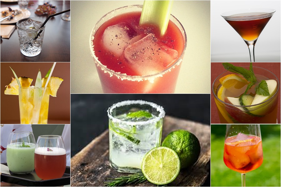 Mocktails,mocktails recipes,mocktails recipes at home,94 and Tonic,Alsace Spritz,at Proxi,Cranberry Ritz,Cranberry-Rosemary Cooler,Just Getting Started,Pimms Cup,Pineapple Ginger Mojito,Rosemary Lemon Spritz,Spiced Pineapple,Terrace Lemonade,The Ace,The B