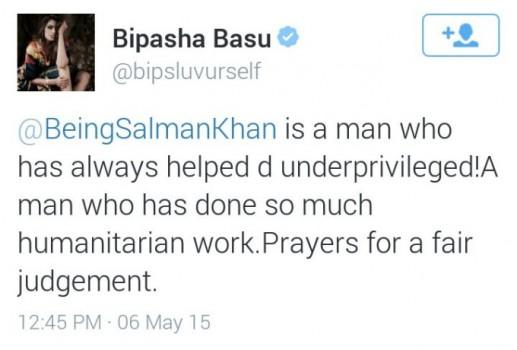 Bipasha Basu Tweet About Salman Khan Verdict