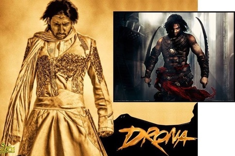 Drona Copied from Prince of Persia Game Movie Movie Poster Copied from Hollywood Movie,Copycat Bollywood film posters,Poster Copied,Bollywood Movie Posters copied from Hollywood,movie poster copied,movie poster,Hollywood Movie poster copied,Hollywood poster copied