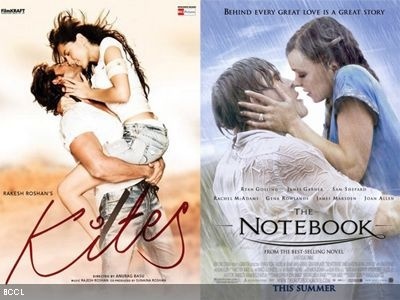 Kites copied from Notebook Movie Movie Poster Copied from Hollywood Movie,Copycat Bollywood film posters,Poster Copied,Bollywood Movie Posters copied from Hollywood,movie poster copied,movie poster,Hollywood Movie poster copied,Hollywood poster copied
