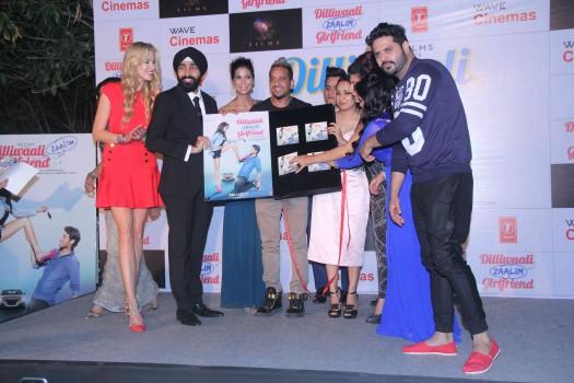 Hard Kaur, Jazzy B, Natalia Kapchuk, Ira Dubey,Miss Pooja at  'Dilliwali Zaalim Girlfriend' album launch