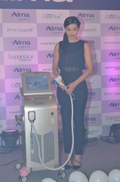 Gauahar Khan launches skin laser products Gauahar Khan,Gauahar Khan photos,Gauahar Khan launch event,Alma Lasers,skin laser products