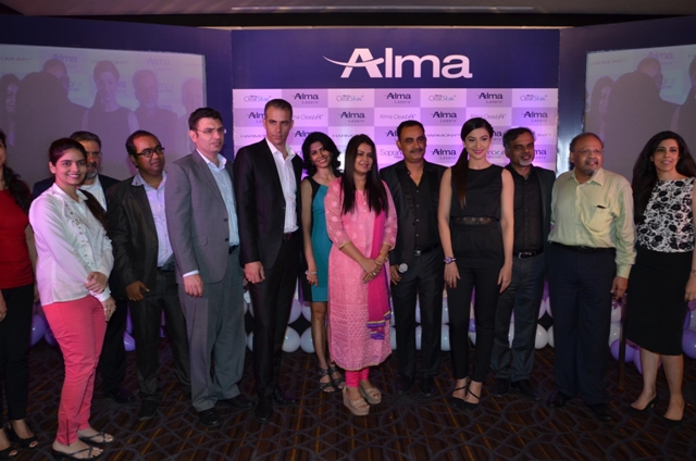 Gauahar Khan and others during the the launch of Alma skin laser products Gauahar Khan,Gauahar Khan photos,Gauahar Khan launch event,Alma Lasers,skin laser products