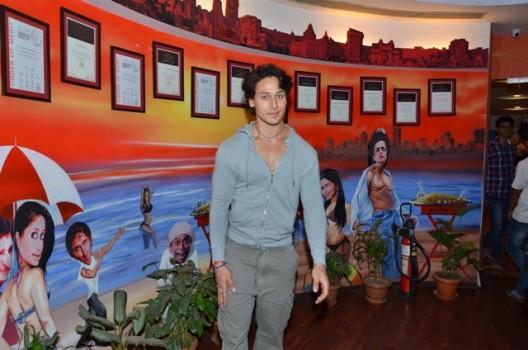 Actor Tiger Shroff promotes music video 'Zindagi Aa Raha Hu Main' at 93.5 Red FM Studios in Mumbai.