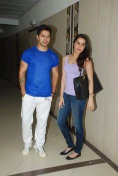 Varun Dhawan and Shraddha Kapoor were spotted during 'ABCD 2' rap song recording in Mumbai.