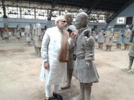 Prime Minister Narendra Modi,Narendra Modi,Narendra Modi in china,Narendra Modi at china,PM Narendra Modi visits terracotta warriors museum,terracotta warriors museum,Narendra Modi LIVE,PM Modi visits historic Terracotta Warriors Museum,PM Narendra Modi v