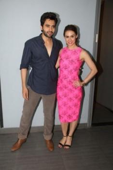 Actors Jackky Bhagnani and Lauren Gottlieb during the promotion of 'Welcome to Karachi' in Mumbai on 13 May 2015.
