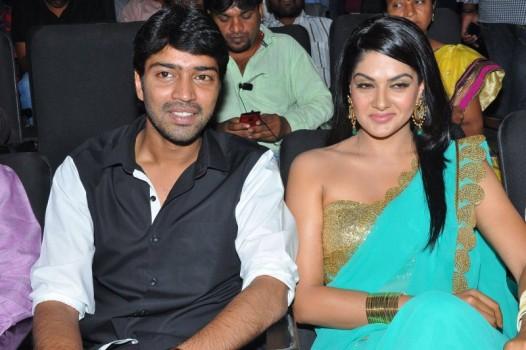 Allari Naresh and Sakshi Chowdary at James Bond Audio Launch