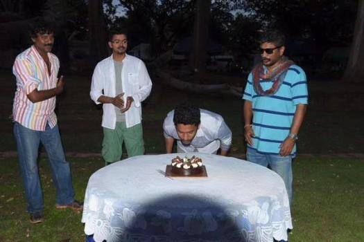 Shibu Thameens Birthday celebrations at Puli Shooting Spot