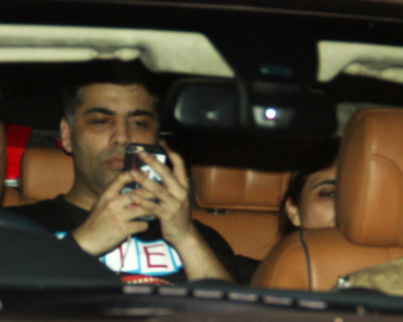 Karan Johar Spotted At Ranbir Kapoor House Celebs Spotted At Ranbir Kapoor House,Ranbir Kapoor,actor Ranbir Kapoor,Karan Johar,Arjun Kapoor,Anuskha Sharma,Bombay Velvet,Bombay Velvet movie,bollywood movie Bombay Velvet
