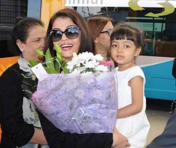 Aishwarya Rai Bachchan and Aaradhya arrive at Hotel Martinez for Cannes