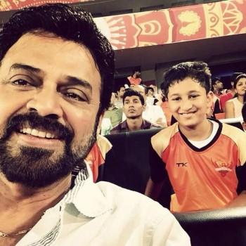 Venkatesh and Mahesh Babu's son Gautam spotted at IPL Match