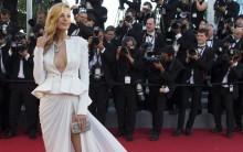 Model Petra Nemcova poses on the red carpet