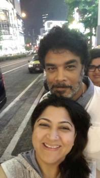Kushboo and Sundar C at Tokyo DisneySea