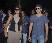 Hrithik Roshan and Pooja Hegde spotted at Mumbai Airport