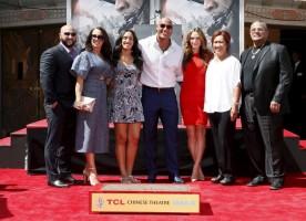 San Andreas star Dwayne Johnson leaves honoured with Handprint Ceremony,San Andreas,the rock,Dwayne Johnson,hollywood movie San Andreas,Dwayne Johnson leaves honoured with Handprint Ceremony,Handprint Ceremony,actor Dwayne Johnson,Dwayne Johnson pics,Dway