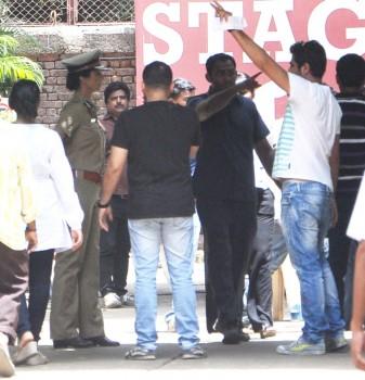 Tabu in Police getup on sets of Drishyam Remake