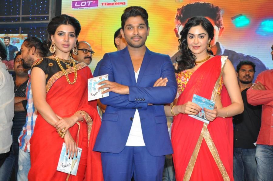 Samantha Ruth Prabhu, Allu Arjun and Adah Sharma S/O Satyamurthy,allu arjun,S/O Satyamurthy audio launch,Samantha Ruth Prabhu,sneha,Audio launch photos