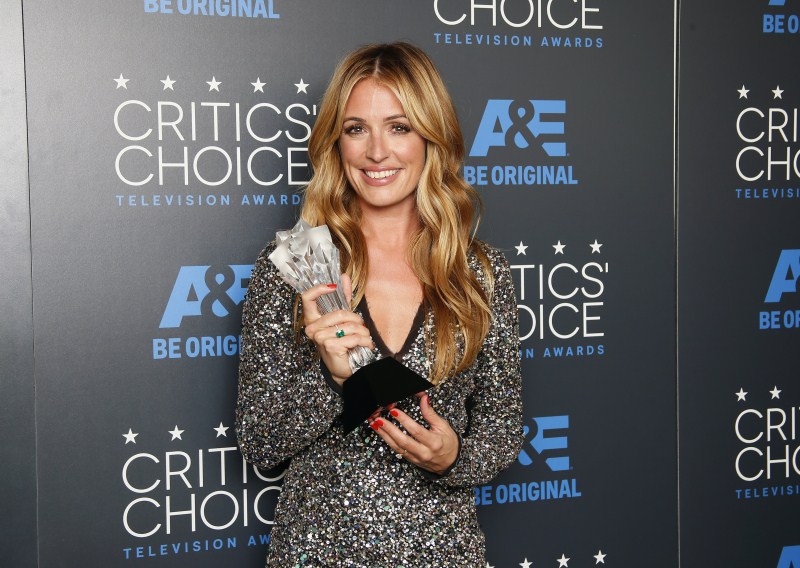 TV personality Cat Deeley poses backstage with her award for Best Reality Series Host for the FOX show 'So You Can Think You Can Dance' Critics' Choice Television Awards,Critics Choice Television Awards,Critics Choice Television Awards 2015,fifth annual Critics' Choice TV Awards,Critics' Choice Awards,Critics' Choice TV Awards 2015
